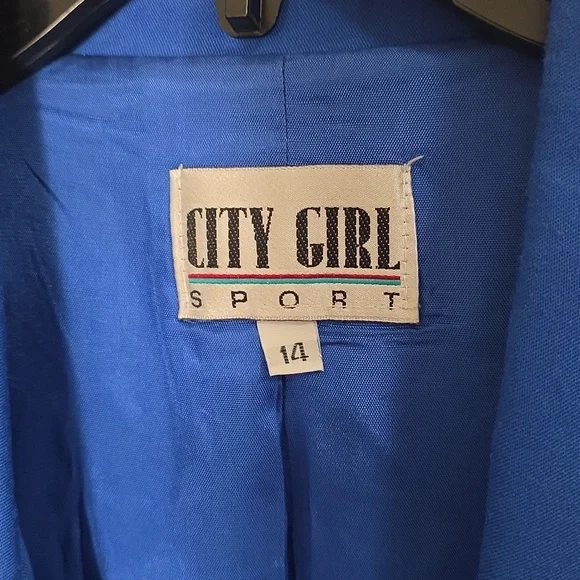 Vintage Blue Embroidered Blazer - Picture 3 of 3